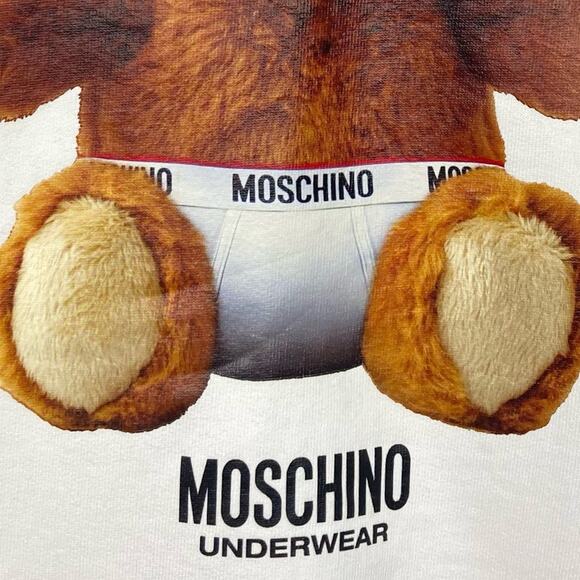 Moschino White Sweatshirt with Teddy Bear Print - Picture 5 of 12